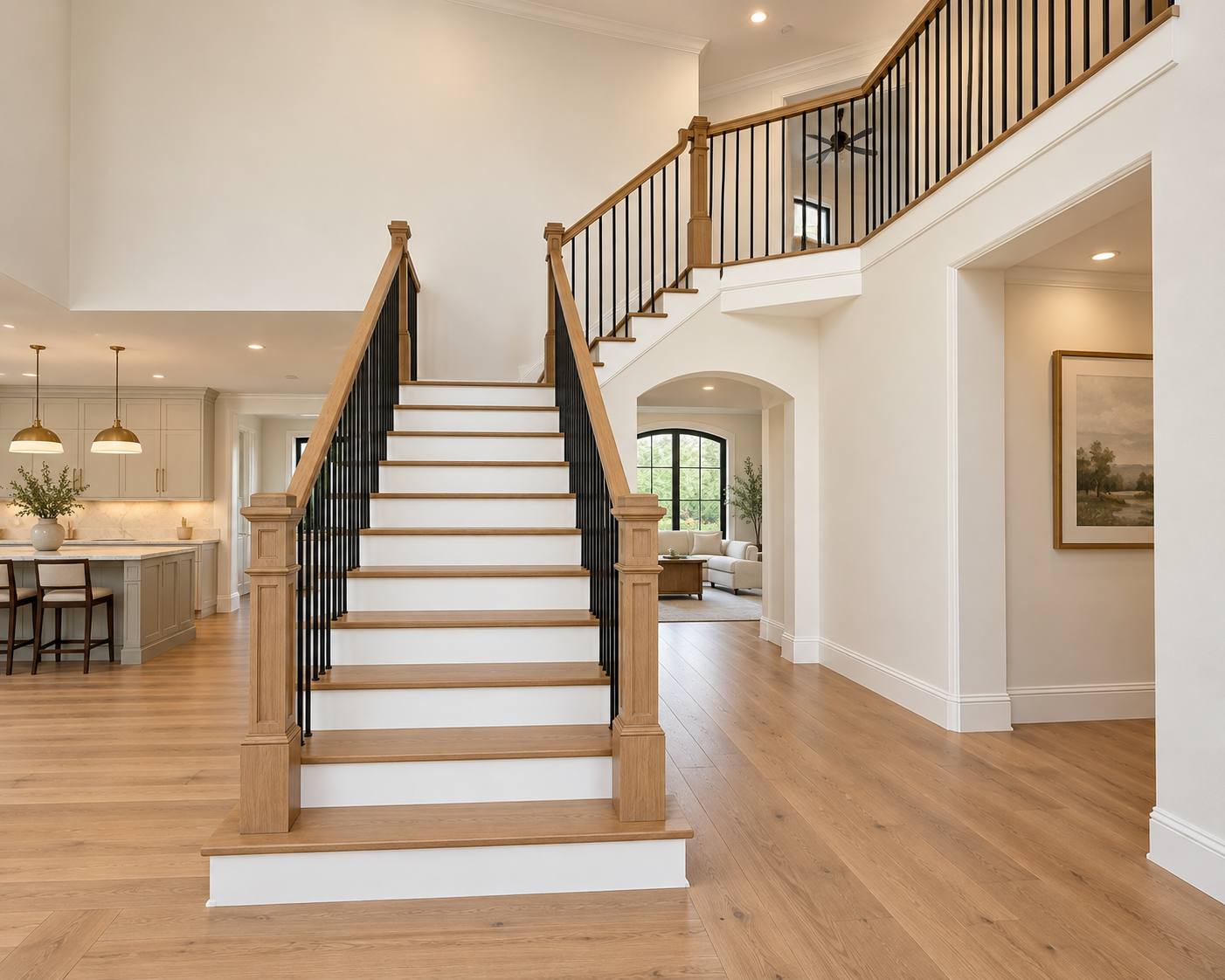 Custom wood staircase